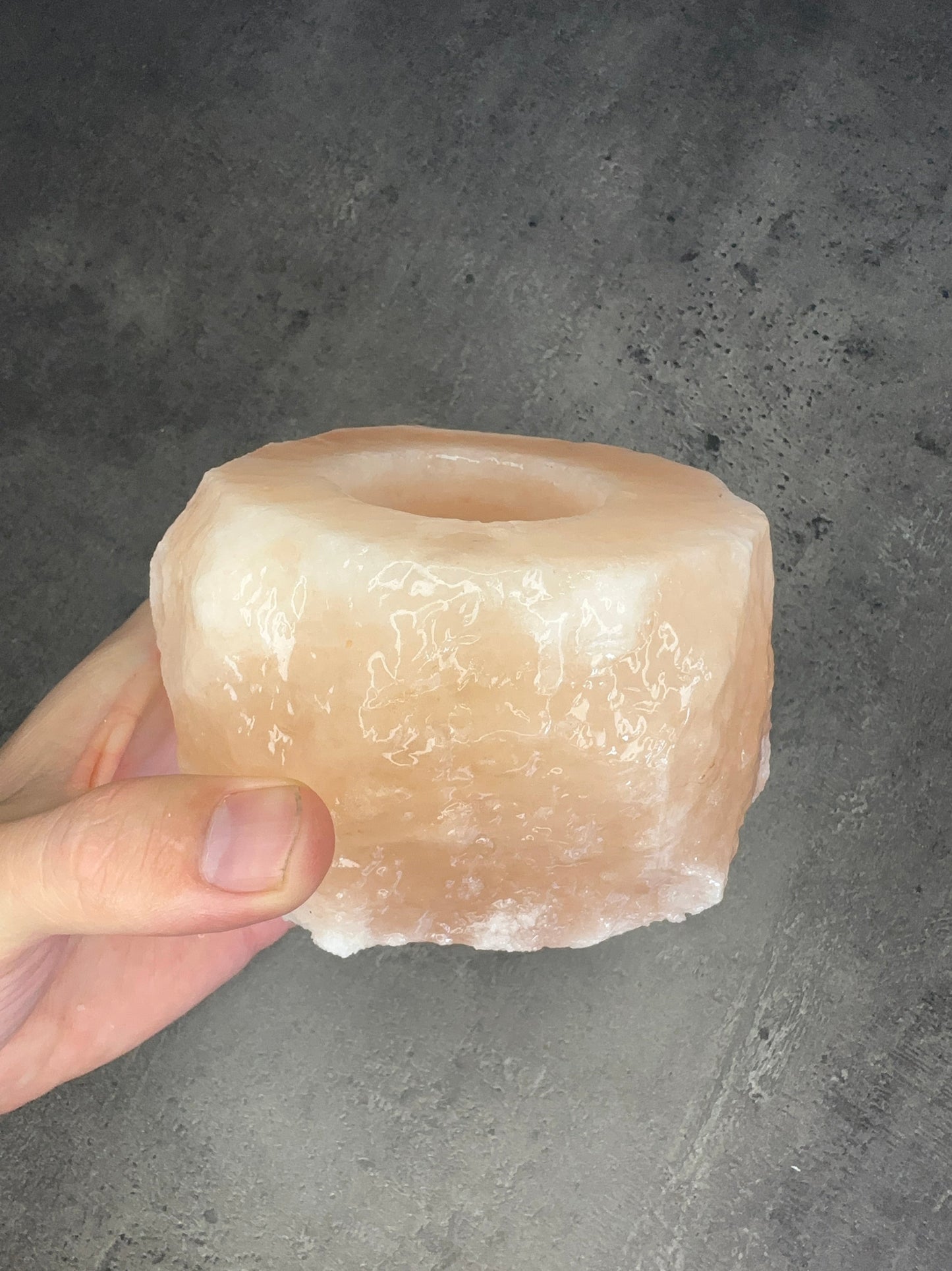 Himalayan Salt Tealight Holder – Natural Crystal Candle Holder