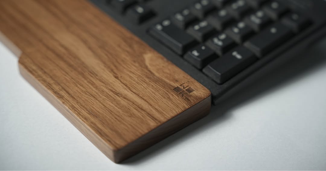 WOOK Wooden Wrist Rest Handcrafted Palm Support for Keyboards & Laptops