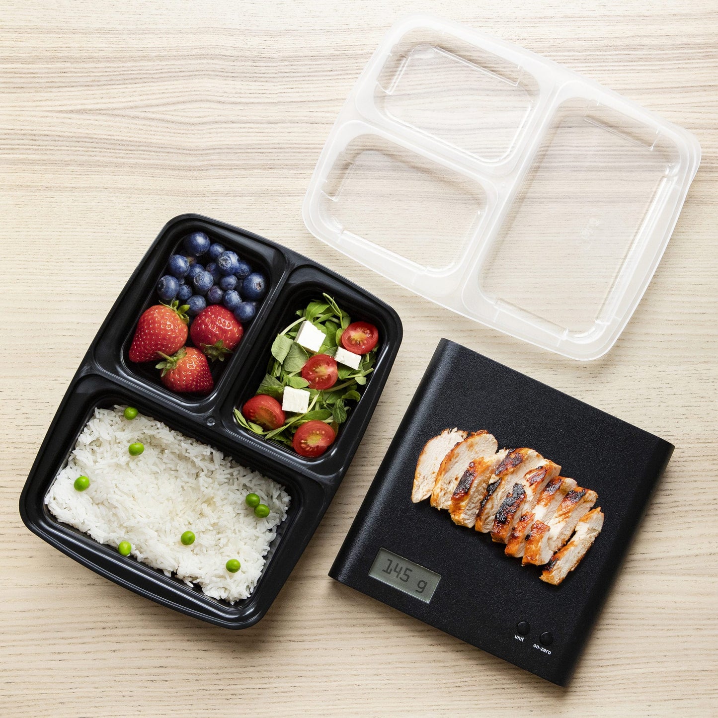 3-Compartment Reusable Meal Prep Containers with Airtight Lids – 946ml | Igluu