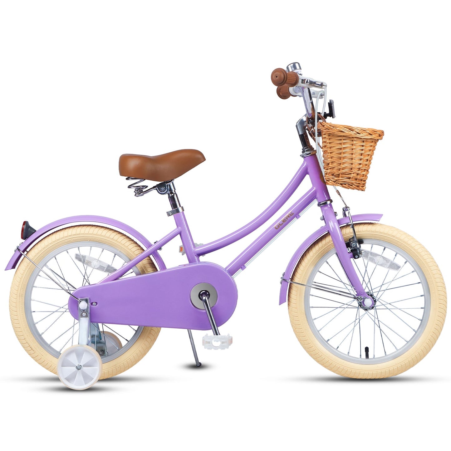 Glerc Little Molly 16 Inch Kids Bike – Ages 4–8 | Stabilisers, Basket & Bell Included