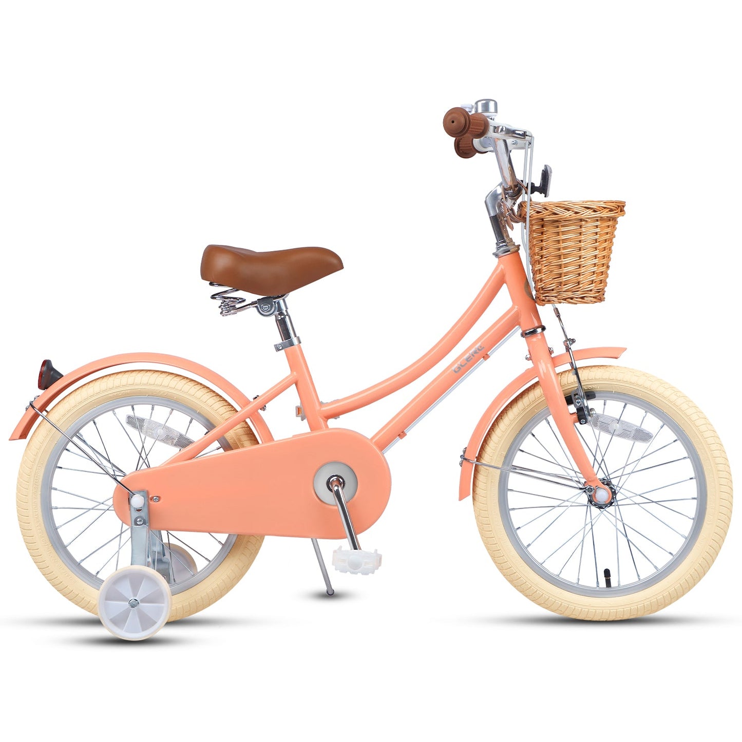 Glerc Little Molly 16 Inch Kids Bike – Ages 4–8 | Stabilisers, Basket & Bell Included