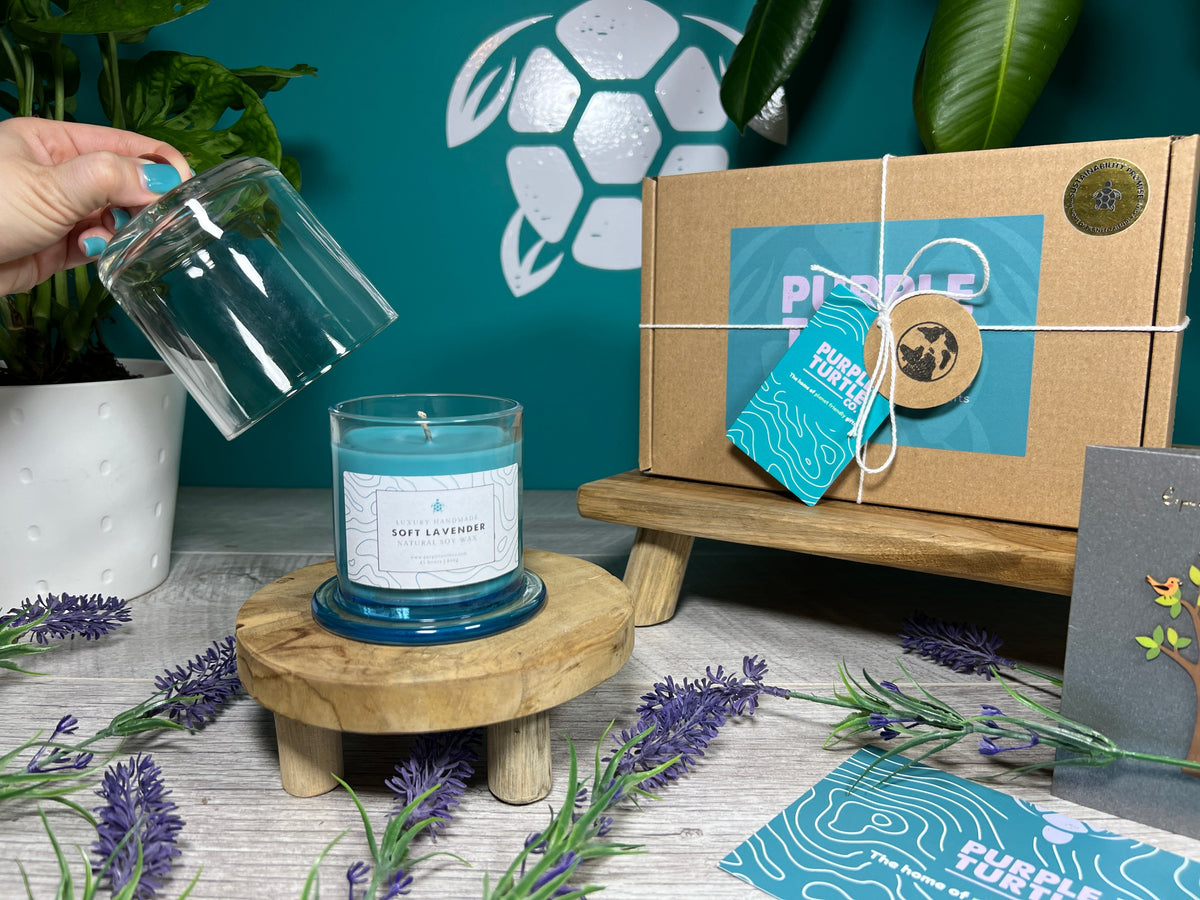 Soy Wax Candle Gift Set | Bamboo, Peach & Lavender | Eco Luxury Candles