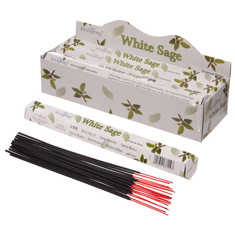 37119 Stamford Premium Hex Incense Sticks White Sage