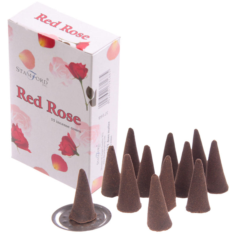 37168 Stamford Incense Cones Red Rose