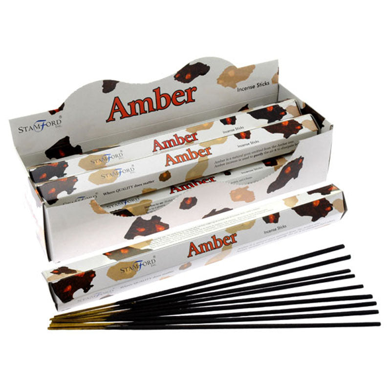 37111 Stamford Premium Hex Incense Sticks Amber