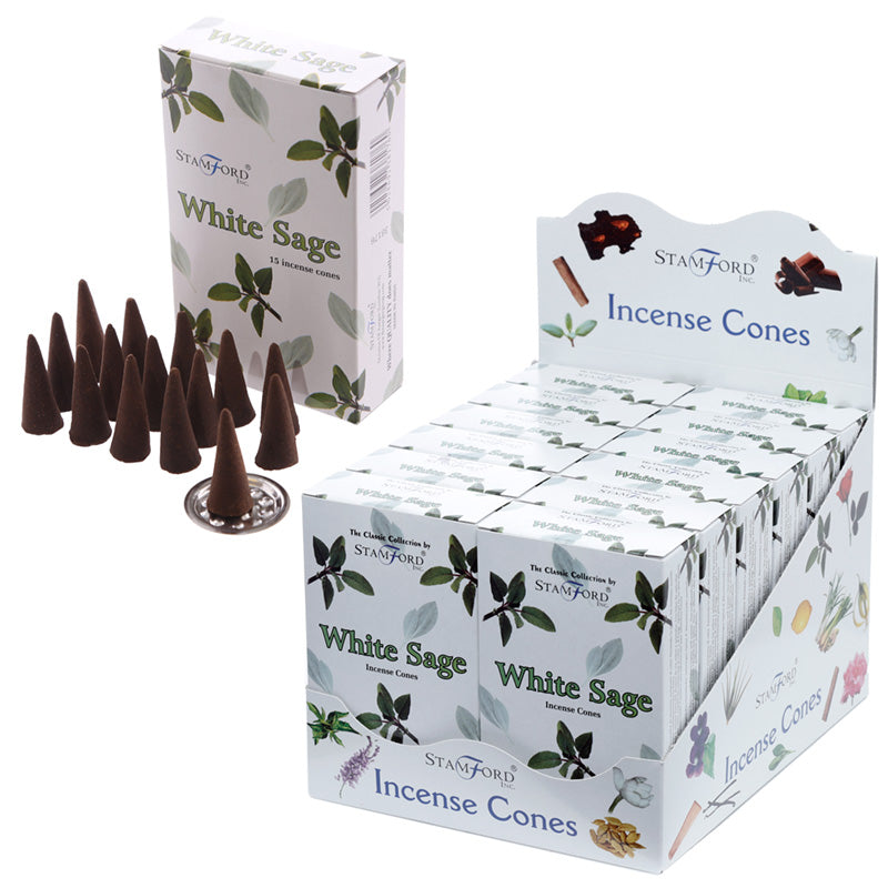 37176 Stamford Incense Cones White Sage