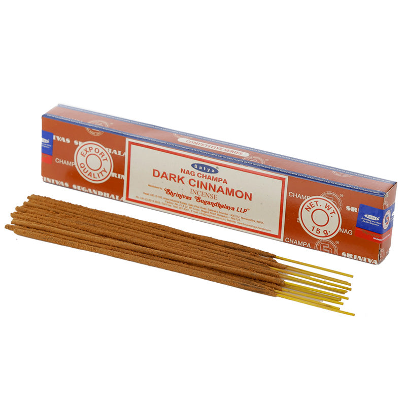 01349 Satya Dark Cinnamon Nag Champa Incense Sticks