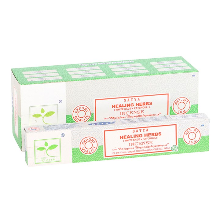 6 Packs of Healing Herbs Earth Incense by Satya