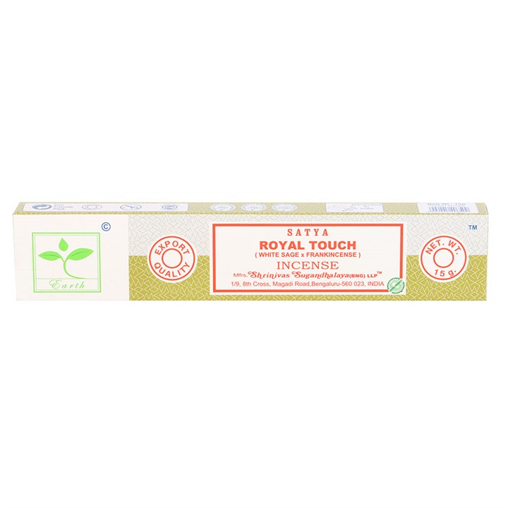 6 Packs of Royal Touch Earth Incense by Satya