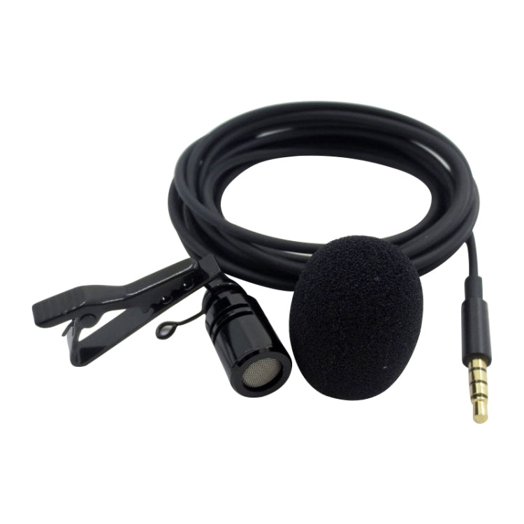Micrófono Lavalier de teléfono móvil con clip para collar ZS0154, longitud del cable: 2,5 m