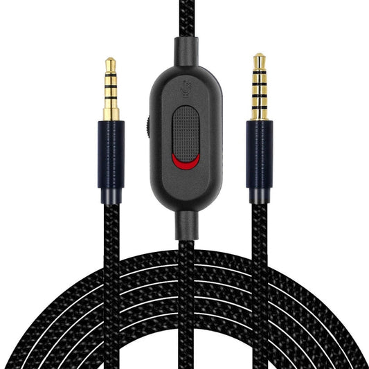 Logitech Astro A10 & A40 Replacement Audio Cable – 2m Nylon Braided with Mute & Volume Control