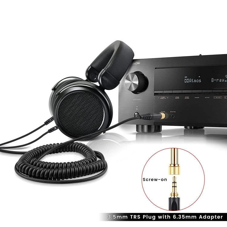 Ersatz-Audio-Spiralkabel für Denon AH-D7100 D7200 D600 D9200 D5200 – Dual 3.5mm OFC HIFI Upgrade