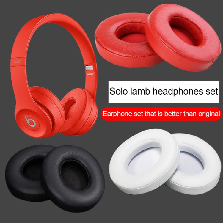 1 Paar Leder Kopfhörer-Schutzhülle für Beats Solo2.0 / Solo3.0, kabellose Version