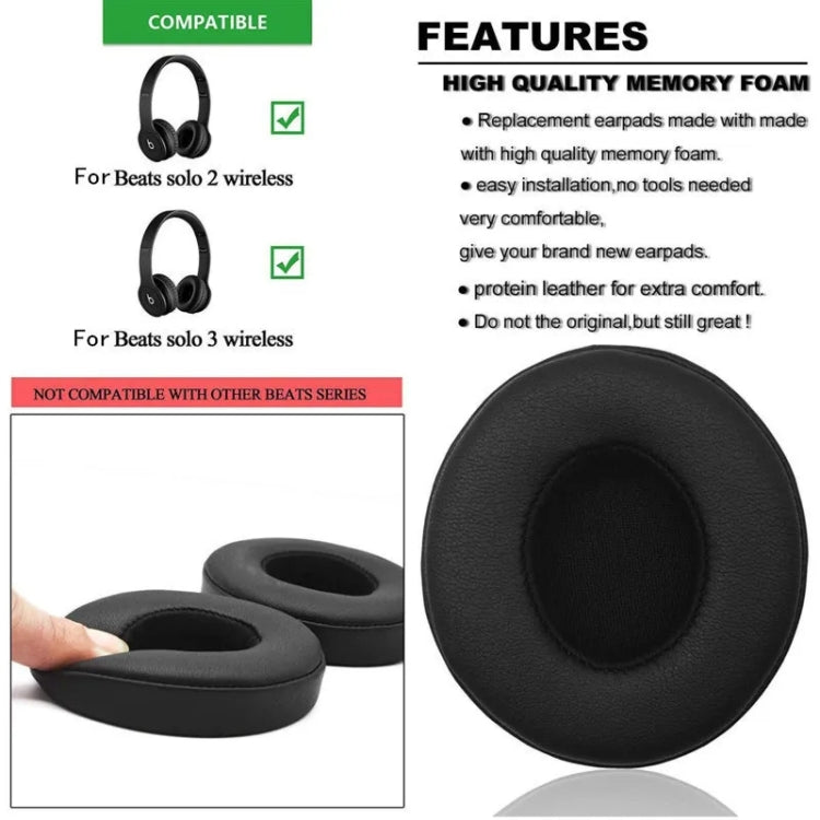 Replacement Ear Pads for Beats Solo 2 & Solo 3 Wireless Headphones