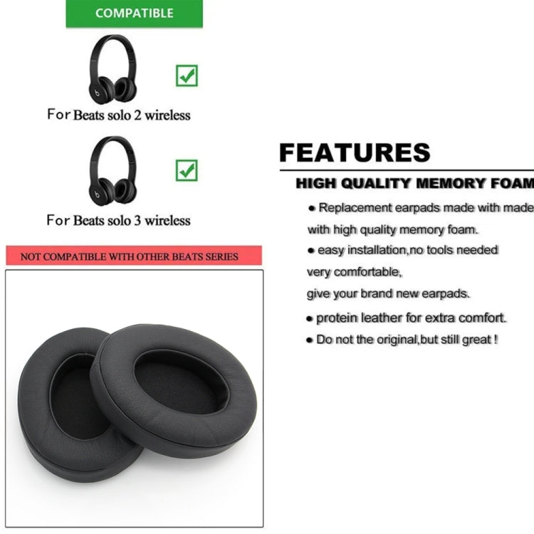Replacement Earmuff Cushions for Beats Studio 2.0 – Soft Sponge Ear Pad Jacket (1 Pair)
