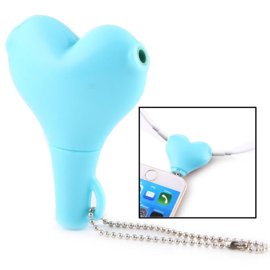 3.5mm Heart Shaped Audio Splitter – 1 Male to 2 Female Headphone Jack Adapter with Keychain