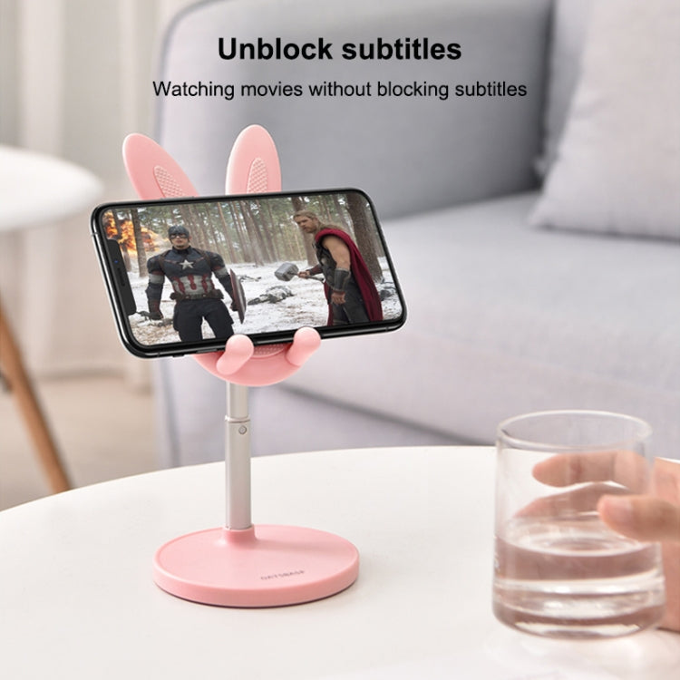 Rabbit Retractable Phone Stand - Adjustable Desktop Holder for Phones & Tablets