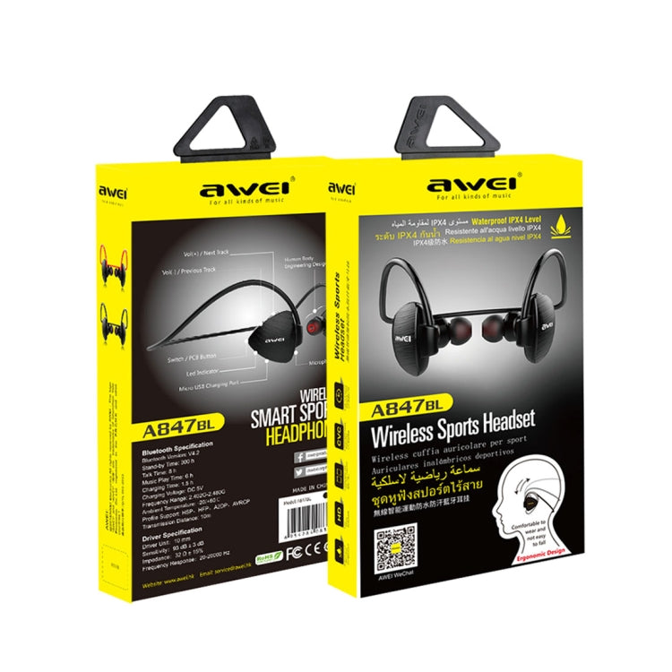 A847BL Wireless Sports Bluetooth Headset – Rear-Mounted Design with CVC6.0 Noise Reduction