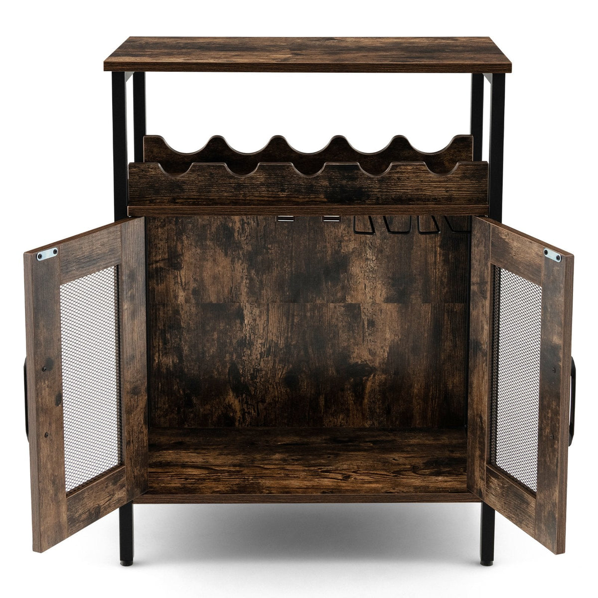 Industrial Kitchen Storage Cabinet for Dining Living Room -Oak