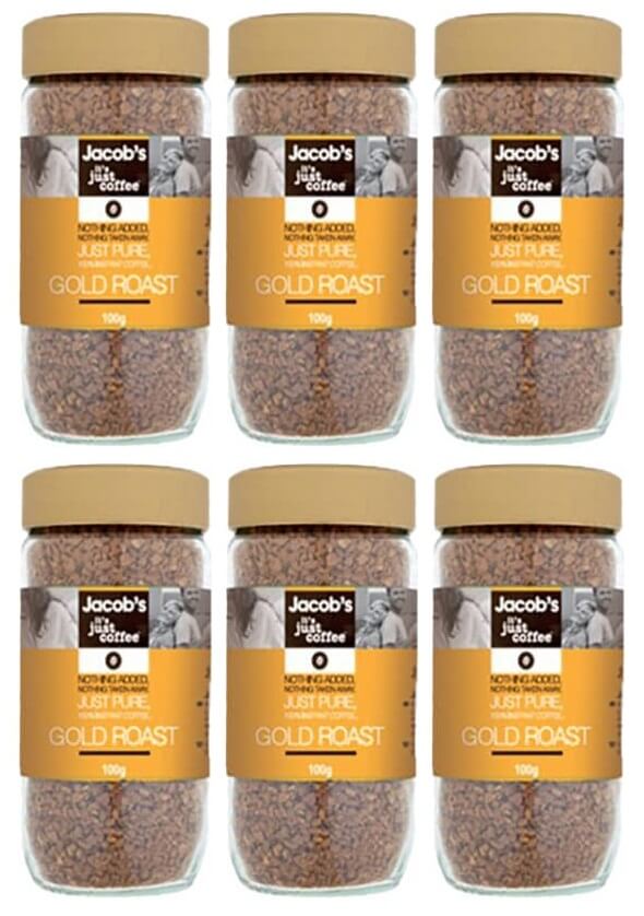 6 X Jacobs Gold Instantkaffee 100g