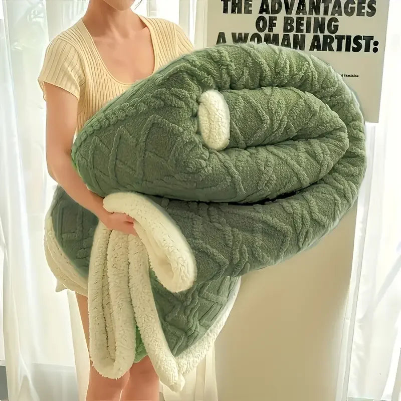 Jacquard Weighted Blanket - Soft, Warm & Thickened Comfort Winter Fleece Throw