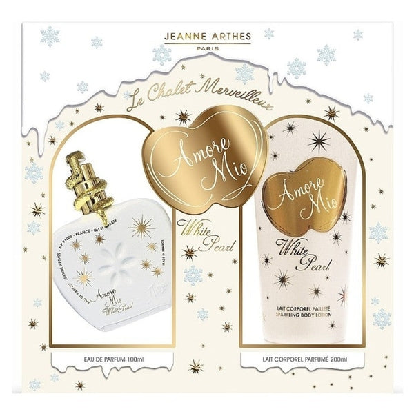Jeanne Arthes Amore Mio White Pearl Gift Set 100ml EDP + 200ml Sparkling Body Lotion
