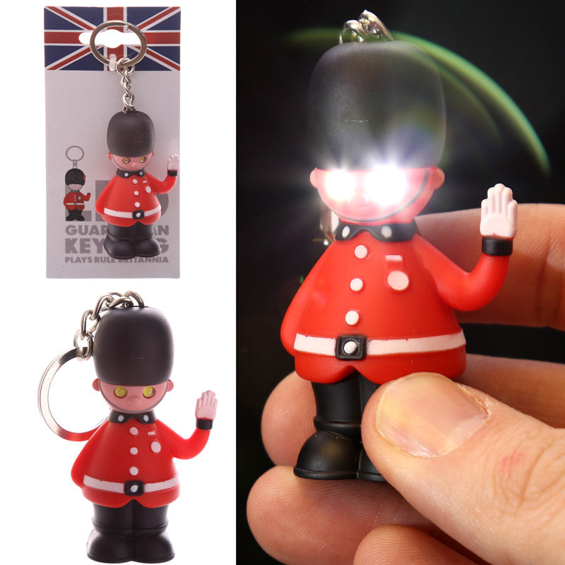 London Guardsman LED Keyring with Sound (Rule Britannia)