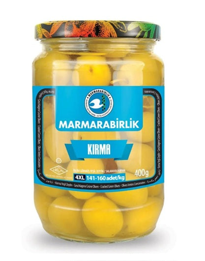 Marmarabirlik Green Cracked Olives 4XL ( Kirma Zeytin) 400 g