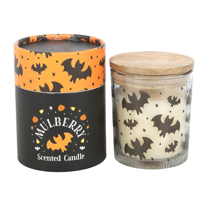 Bat Print Mulberry Candle