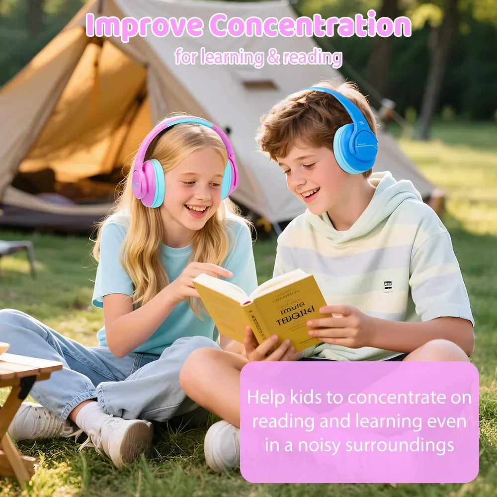 ANC Kids Wireless Bluetooth Headphones Active Noise Cancelling Earphones