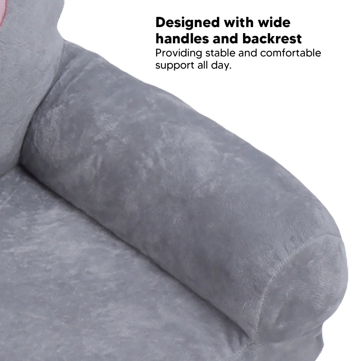 Kids Sofa Cartoon Dog Toddler Chair Soft Foldable Mini Couch Grey Kid Home Seat