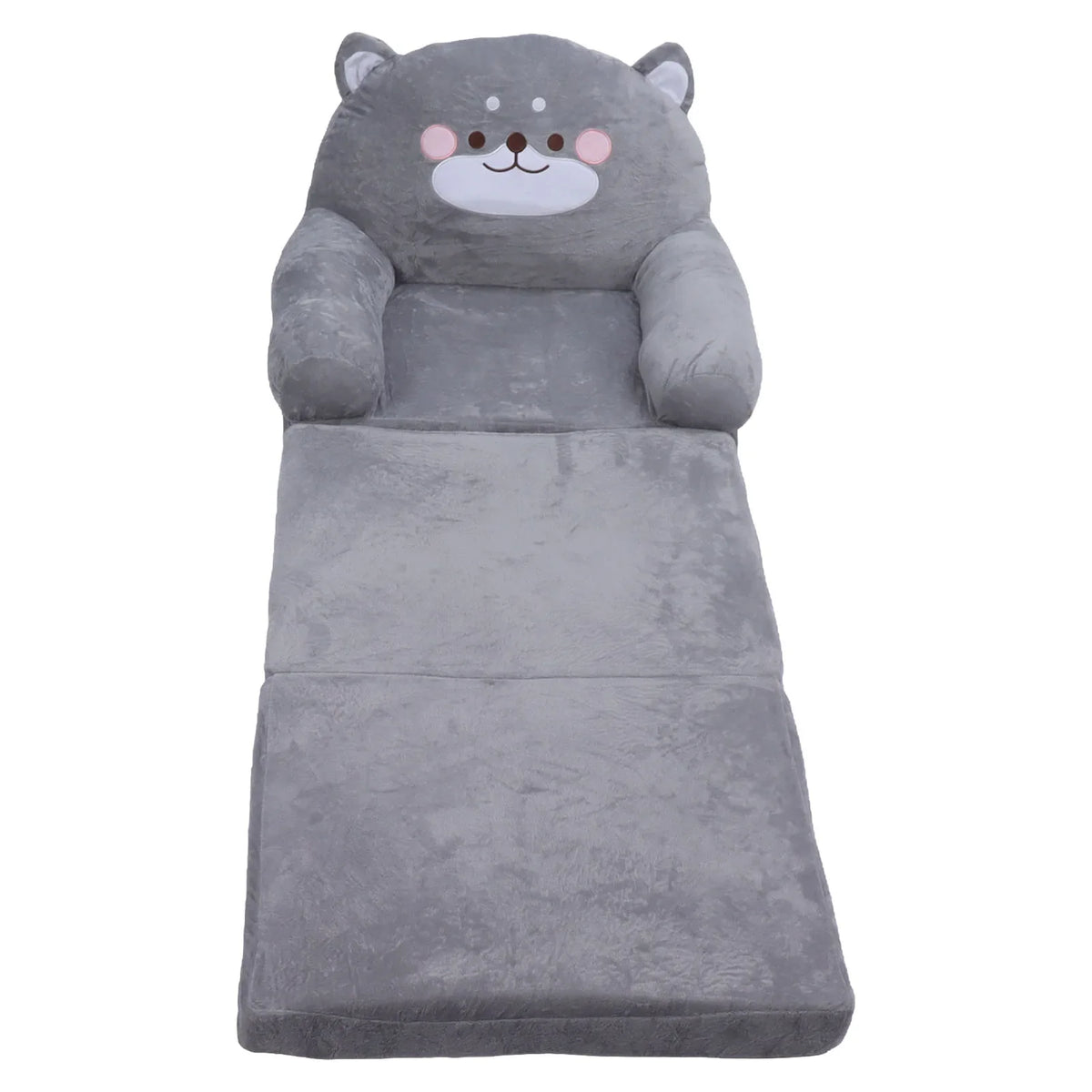 Kids Sofa Cartoon Dog Toddler Chair Soft Foldable Mini Couch Grey Kid Home Seat