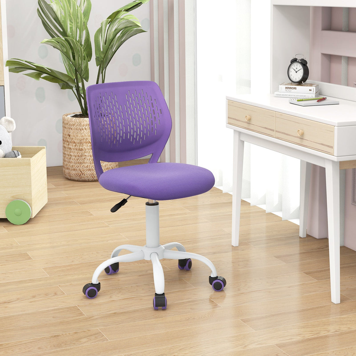Ergonomic Children Study Chair with Adjustable Height-Blue
