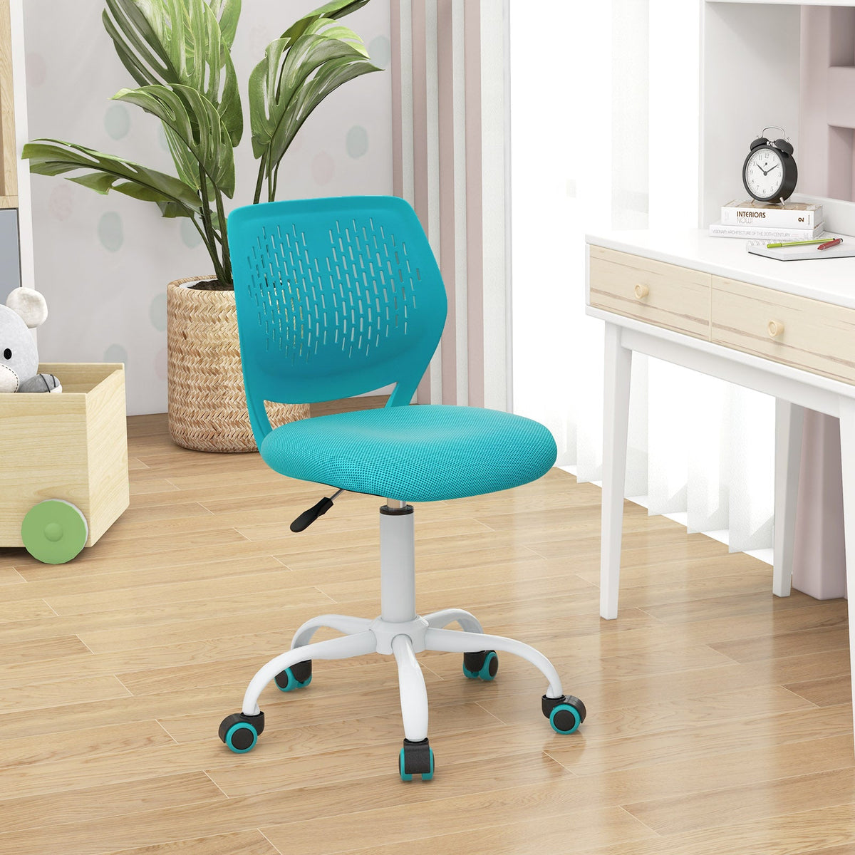 Ergonomic Children Study Chair with Adjustable Height-Blue