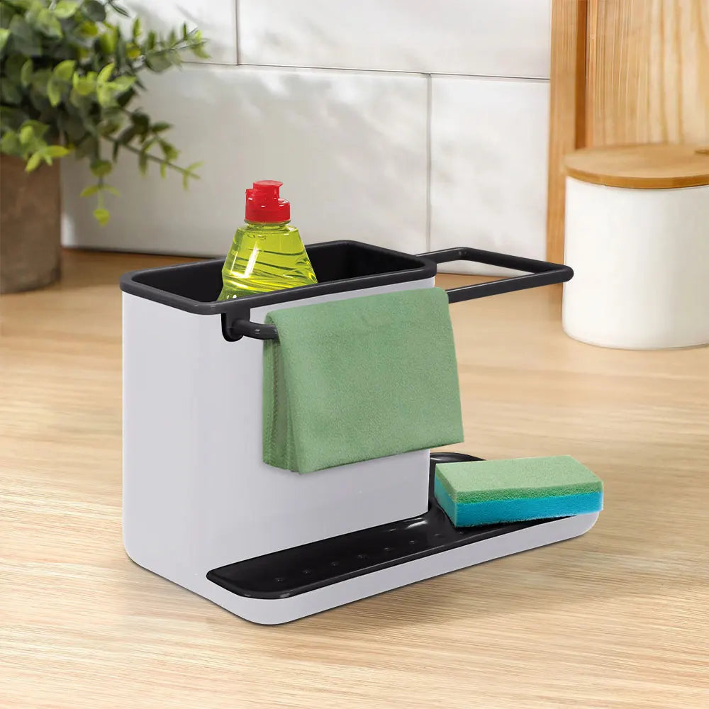 Kitchen Sponge Cloth Holder Sink Caddy Organiser – Washing Up Storage Rack