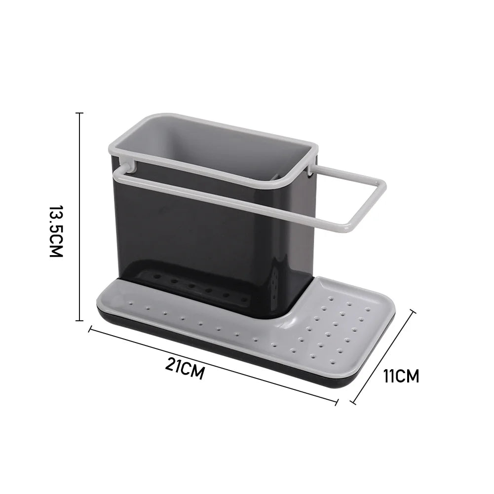Kitchen Sponge Cloth Holder Sink Caddy Organiser – Washing Up Storage Rack