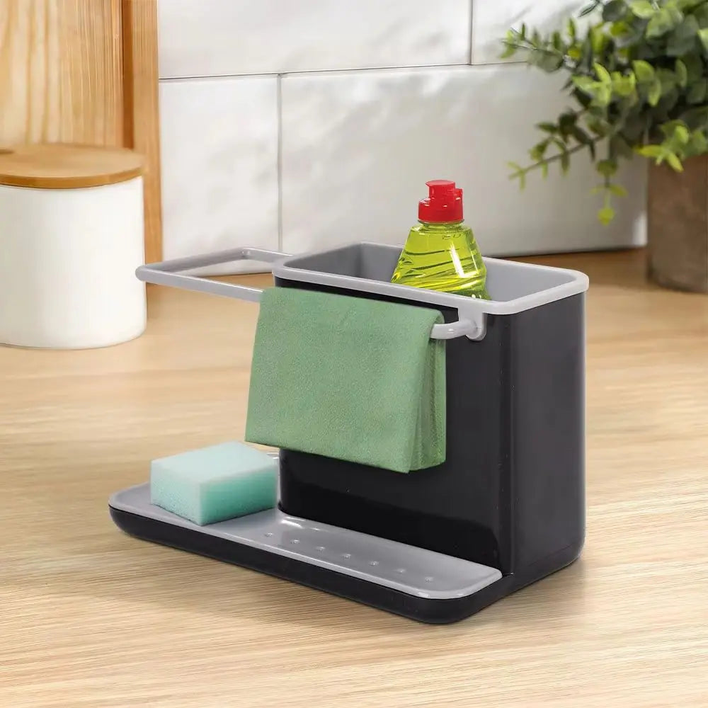 Kitchen Sponge Cloth Holder Sink Caddy Organiser – Washing Up Storage Rack