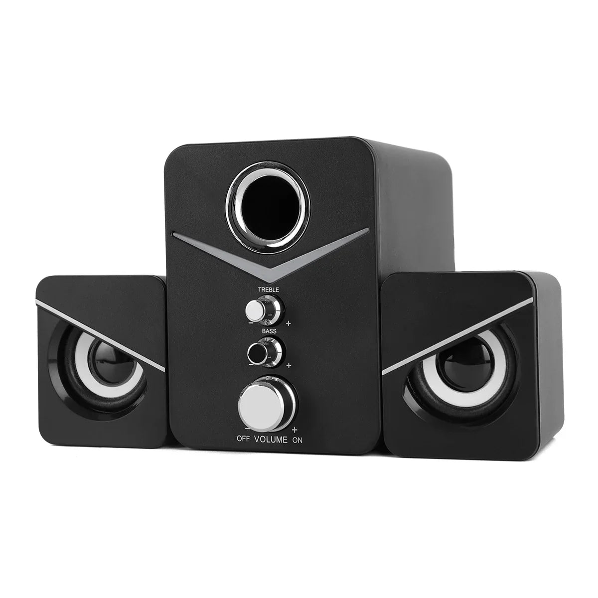 LED Computer Speakers - Stereo Bass Subwoofer for Desktop & Laptop USB Wired 3.5mm Jack