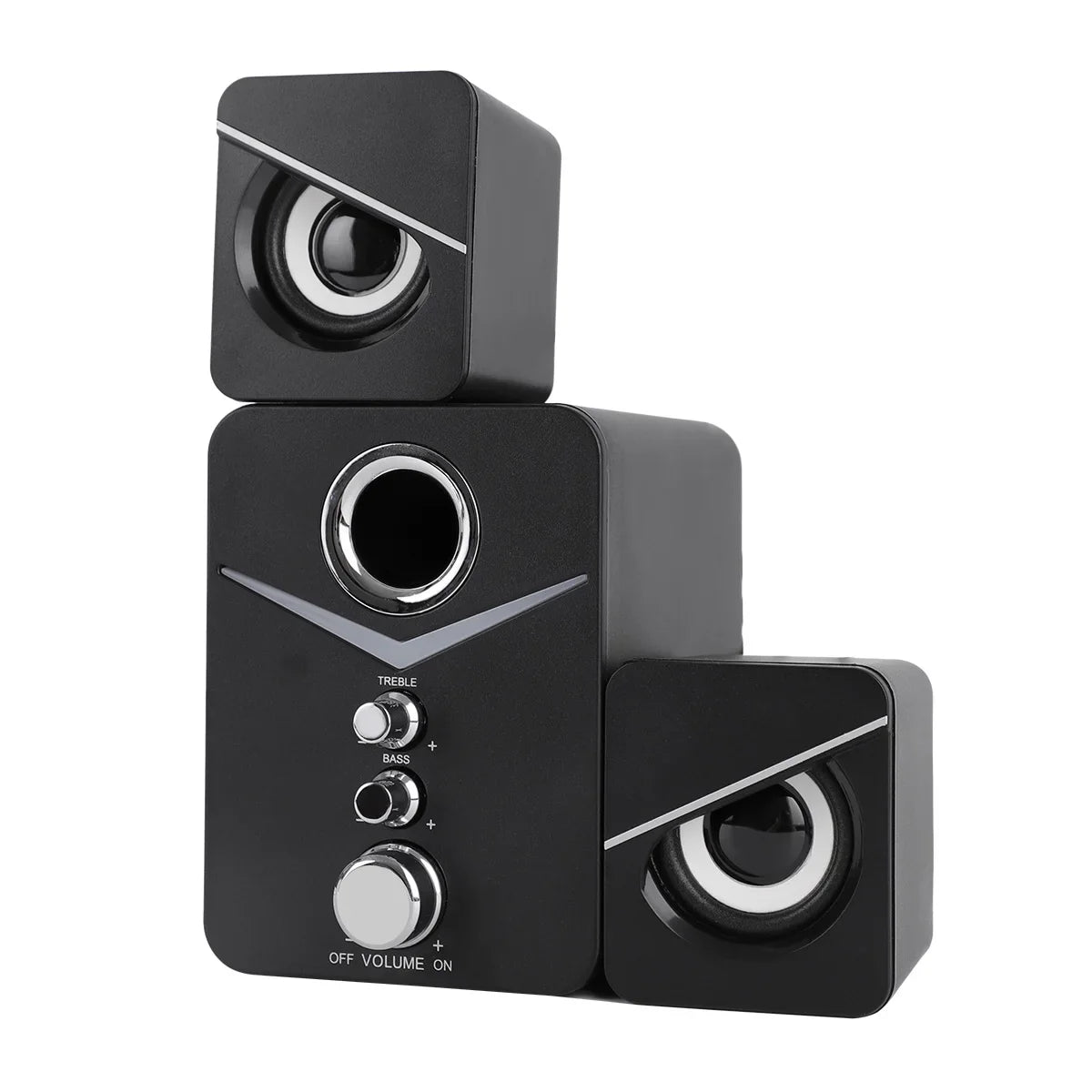 LED Computer Speakers - Stereo Bass Subwoofer for Desktop & Laptop USB Wired 3.5mm Jack