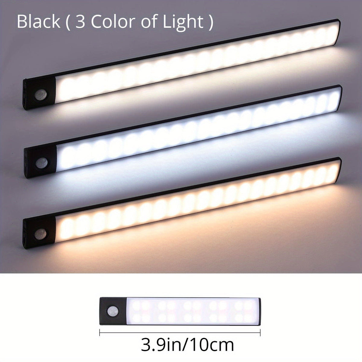 LED Motion Sensor Cabinet Light - USB Rechargeable, Wireless Strip for Cupboard & Kitchen