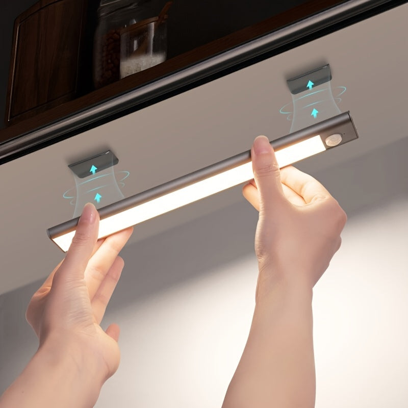 LED Motion Sensor Cabinet Light - USB Rechargeable, Wireless Strip for Cupboard & Kitchen