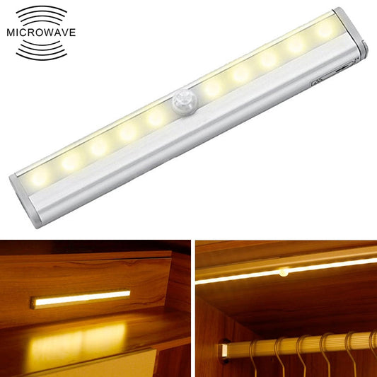 USB Rechargeable LED Motion Sensor Light - 10 LED Warm White Cabinet & Corridor Light
