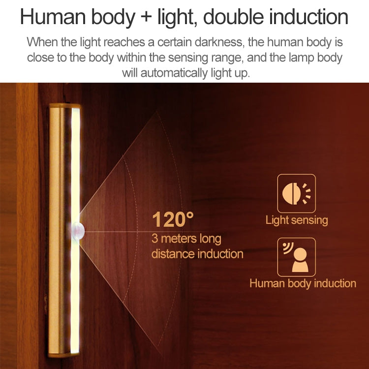 USB Rechargeable LED Motion Sensor Light - 10 LED Warm White Cabinet & Corridor Light