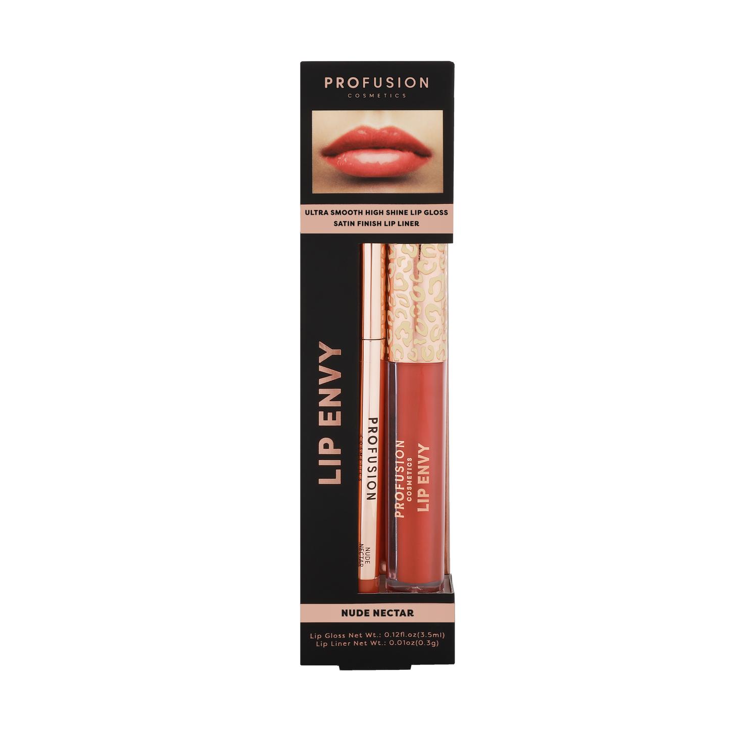 Dúo de brillo labial de alto brillo Lip Envy y delineador de labios satinado | Profusion Cosmetics