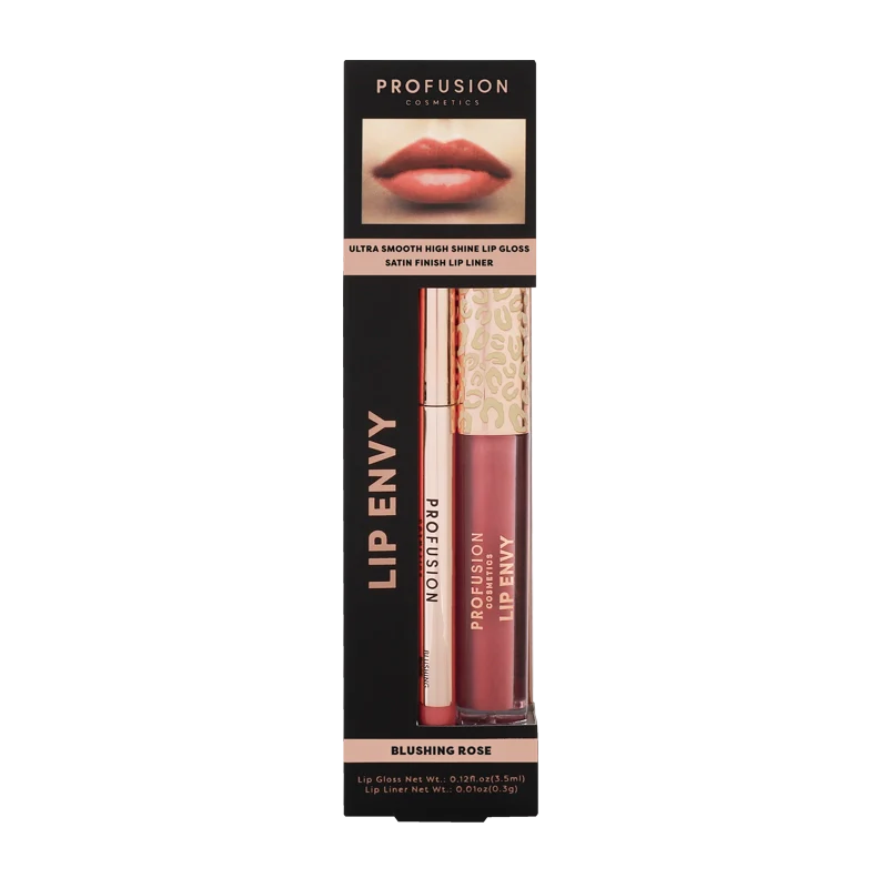 Dúo de brillo labial de alto brillo Lip Envy y delineador de labios satinado | Profusion Cosmetics