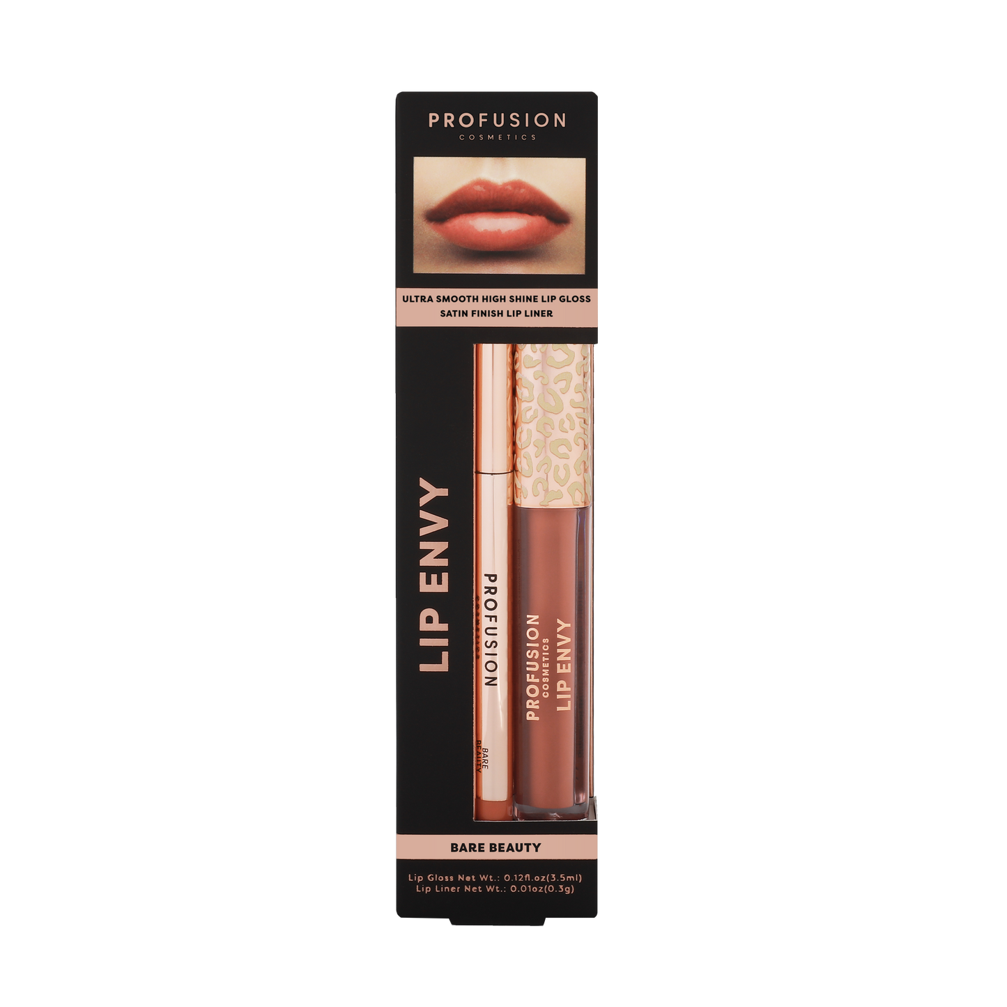 Dúo de brillo labial de alto brillo Lip Envy y delineador de labios satinado | Profusion Cosmetics