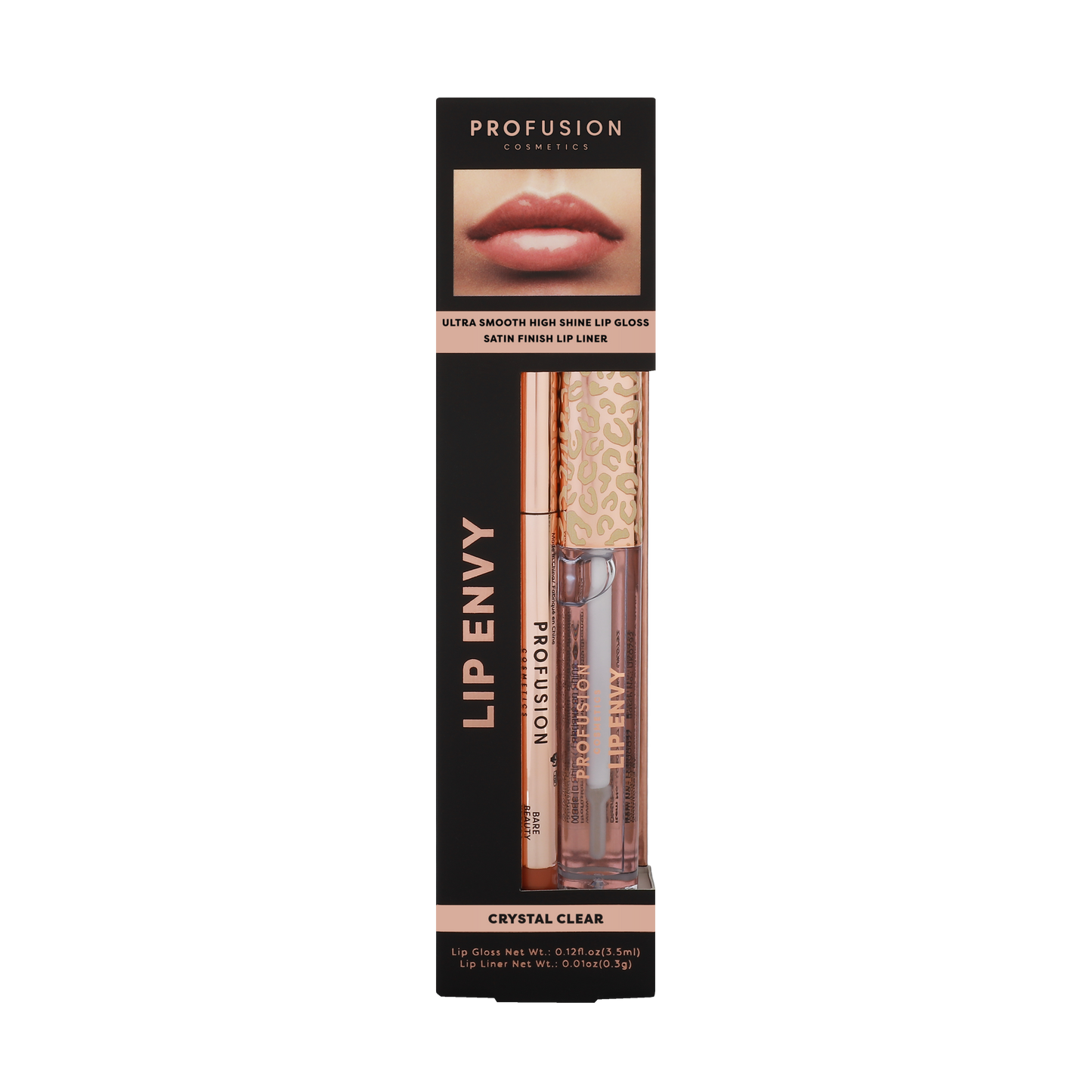 Dúo de brillo labial de alto brillo Lip Envy y delineador de labios satinado | Profusion Cosmetics