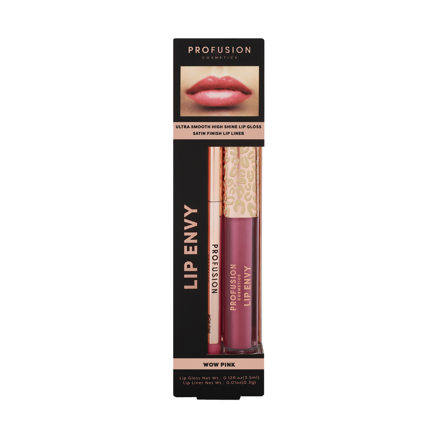 Dúo de brillo labial de alto brillo Lip Envy y delineador de labios satinado | Profusion Cosmetics