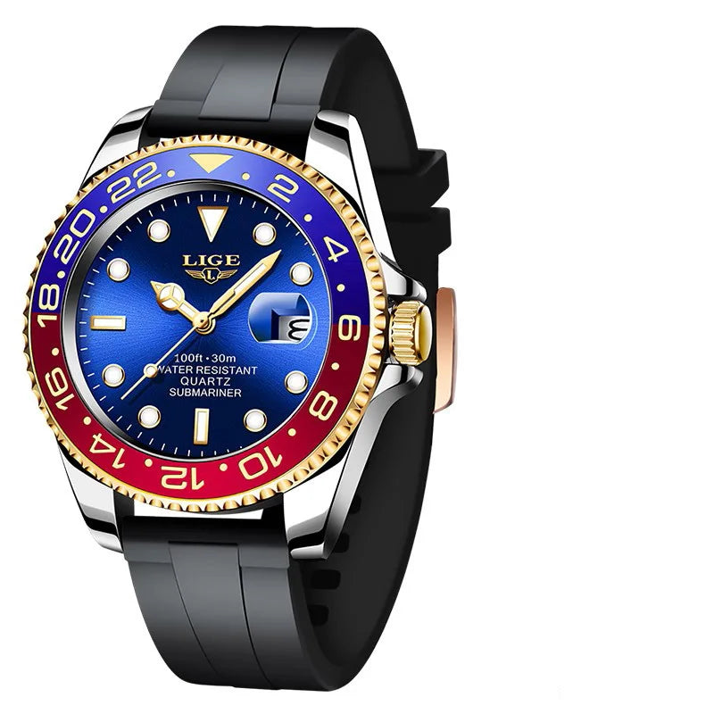 Men’s Business Quartz Watch – Luminous Stainless Steel Waterproof Luxury Gift