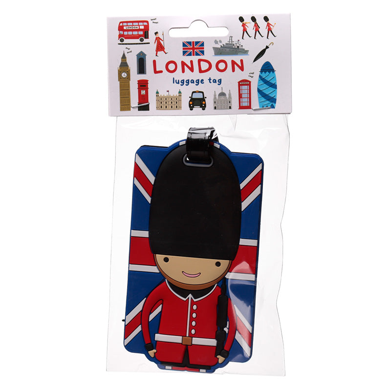 London Souvenir Union Jack Guardsman PVC Luggage Tag